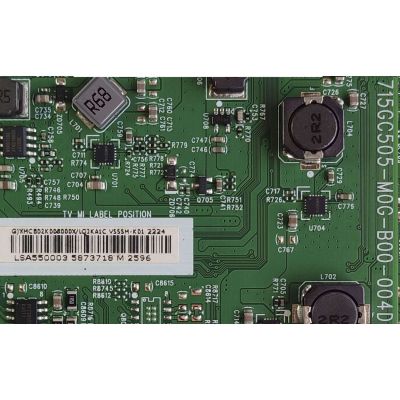 MAIN PARA TV VIZIO / NUMERO DE PARTE XMCB02K008 / 715GC505-MOG-B00-004D / (G)XMCB02K008000X / PANEL TPT550WR-D126.L REV:S22R / DISPLAY ST5461D12-6 VER.2.2 / MODELO V555M-K01 LTC3M6K	 - Imagen 3